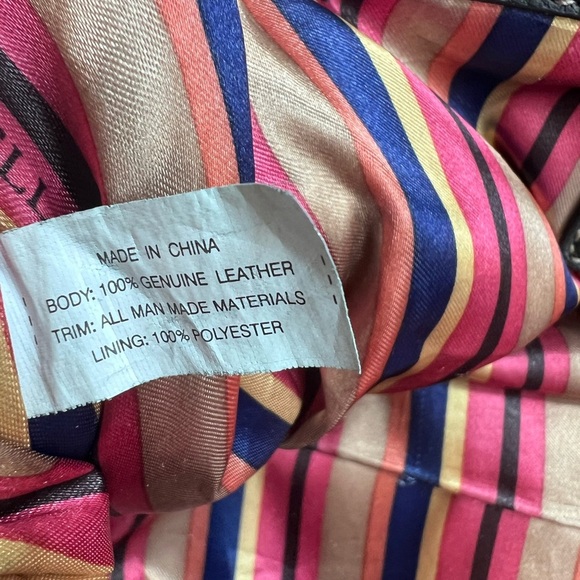 Tignanello Black Pebbles Leather Handbag Medium Size Silver Hardware - Picture 6 of 11